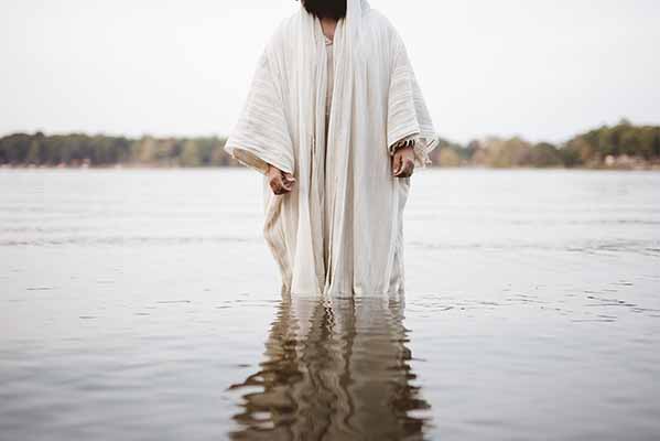 Photo of Jesus Christ in the water